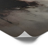 Moody Winter Landscape Printable Snowy Forest Path ポスター (角)