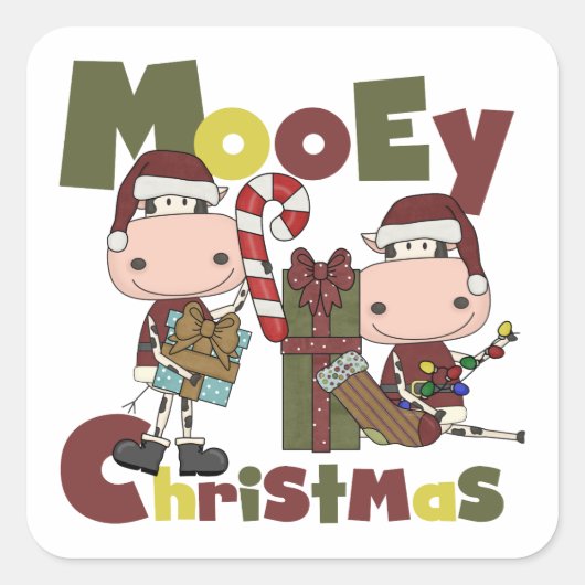 Mooeyのクリスマス スクエアシール (正面)