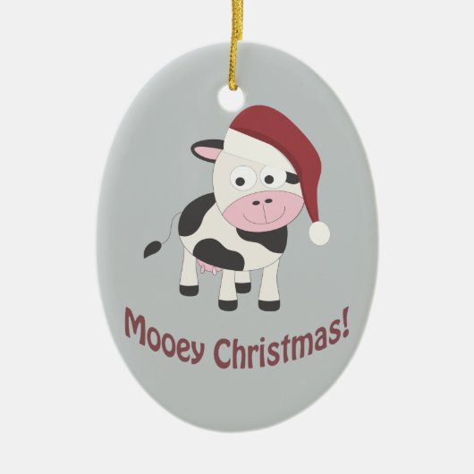 Mooeyのクリスマス! セラミックオーナメント (正面)