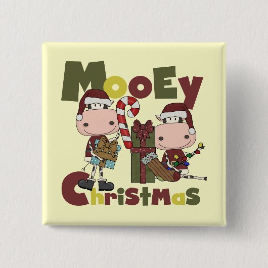 Mooeyのクリスマス 缶バッジ (正面)