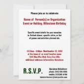 Mooeyのメリークリスマスのトナカイ牛 招待状 (裏面)