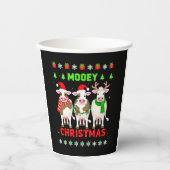 Mooey Christmas Cow Christmas Ugly Sweater Pajama  紙コップ (正面)