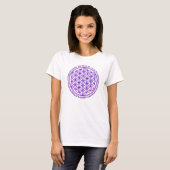 Moolaの人生の信念-バイオレットの花 Tシャツ (正面フル)
