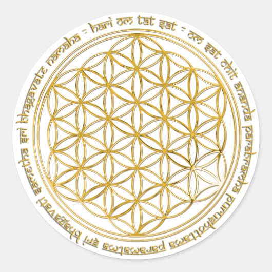 Moola Mantra / Blume Des Lebens ラウンドシール (正面)