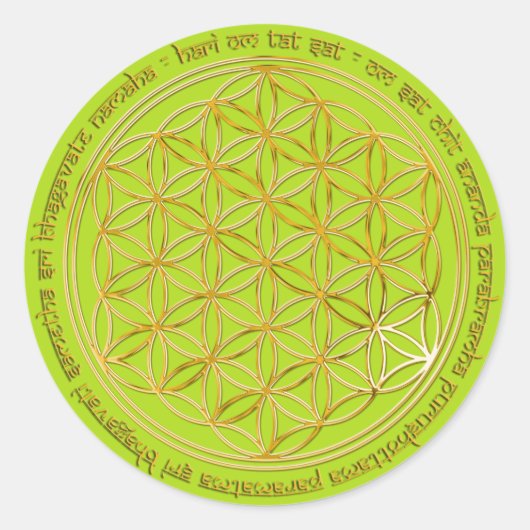 Moola Mantra / Blume Des Lebens / greenlight BG ラウンドシール (正面)