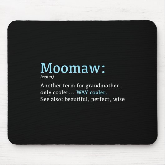 Moomaw_ 面白い定義 名詞 - 別の用語 マウスパッド (正面)