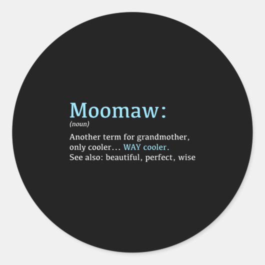 Moomaw_ Funny Definition Noun - Another Term  ラウンドシール (正面)