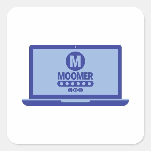 Moomer Log In Sticker スクエアシール (正面)