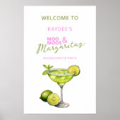 MooMoos & Margaritas Bachelorette Welcome Sign ポスター (正面)