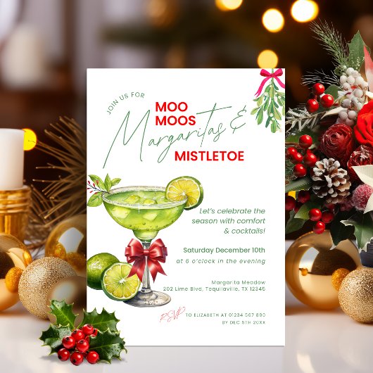 MooMoos, Margaritas & Mistletoe Christmas Party 招待状