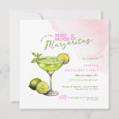 MooMoos & Margaritas Pink Bachelorette Invitation (正面)