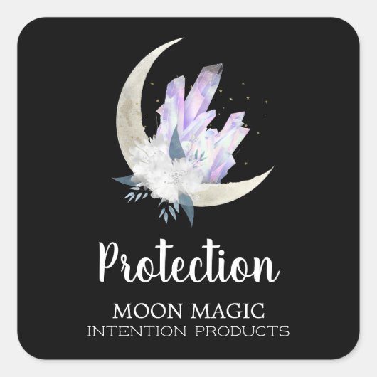 MoonおよびCrystal Protectionスペルラベル スクエアシール (正面)