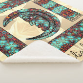 Moonお洒落ポートレート付きヴィンテージグラフィックス シェルパブランケット (3/4)