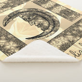 Moonお洒落ポートレート付きヴィンテージグラフィックス シェルパブランケット (3/4)