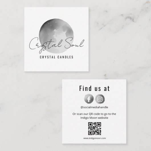 Moonをテーマにした名刺 スクエア名刺 (正面/裏面)