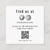 Moonをテーマにした名刺 スクエア名刺 (裏面)