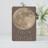 Moon招待状パーソナライズされたフルムーンRSVPカード 招待状 (スタンド正面)