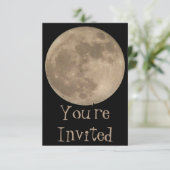 Moon招待状パーソナライズされたフルムーンRSVPカード 招待状 (スタンド正面)