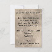 Moon招待状パーソナライズされたMoon RSVPカード 招待状 (裏面)