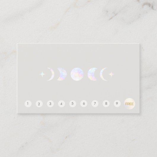 Moon 10 Punch顧客ロイヤリティアポイントメント 名刺 (正面)