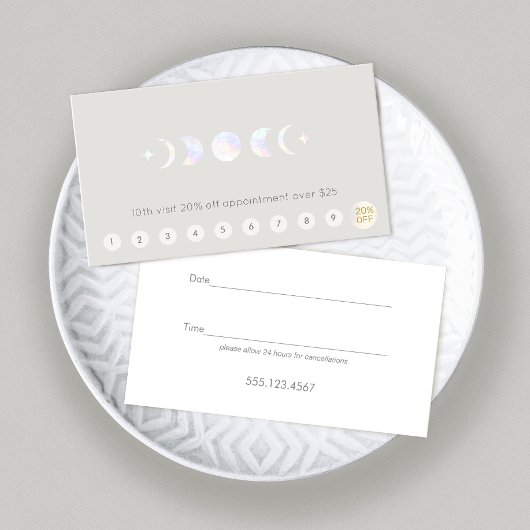 Moon 10 Punch顧客ロイヤリティアポイントメント 名刺