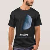 Moon Alien Spacecraft (blue moon) Tシャツ (正面)