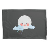 Moon and cloud cute design 枕カバー (正面)