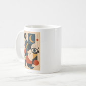 Moon and Eye – Geometric Art Mug コーヒーマグカップ (正面左)