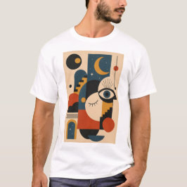Moon and Eye – Geometric Art T-Shirt Tシャツ