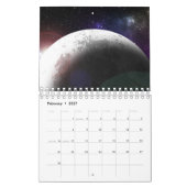 Moon and space カレンダー (2月 2027)