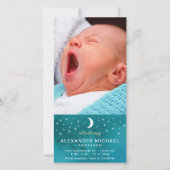 Moon and Starsフォトベビー発表 案内状 (正面)