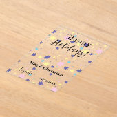 Moon and stars. アクリル招待状 (レイダウン)