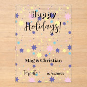 Moon and stars. アクリル招待状 (正面)