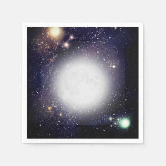 Moon and Stars スタンダードカクテルナプキン (正面)