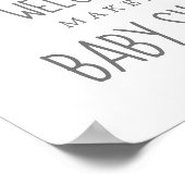 Moon and Stars Baby Shower Welcome Poster ポスター (角)