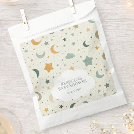 Moon and Stars Boho Baby Adoption Shower フェイバーバッグ