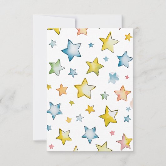 Moon and Stars Boy Baby Shower RSVP (裏面)