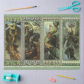 Moon and Stars by Alphonse Mucha 薄葉紙 (クラフト)