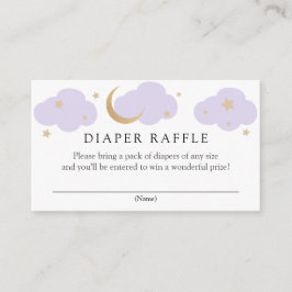 Moon and Stars Diaper Raffle insert card エンクロージャーカード