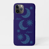 Moon and stars in a blue glitter look - Relax!  Case-Mate iPhoneケース (裏)
