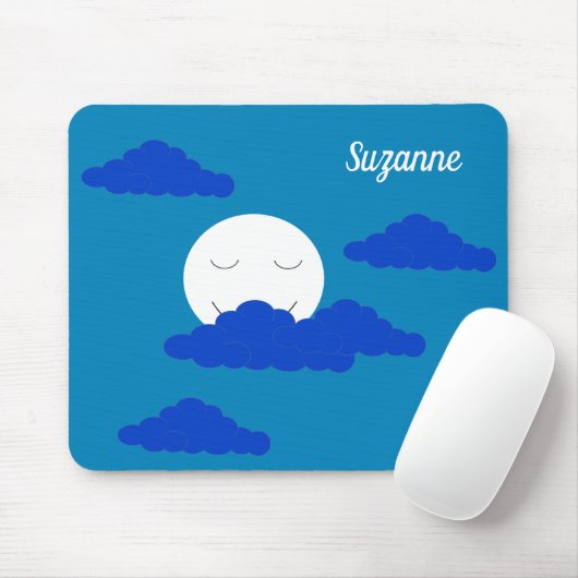 Moon at Early Dusk: Blue マウスパッド (マウス)