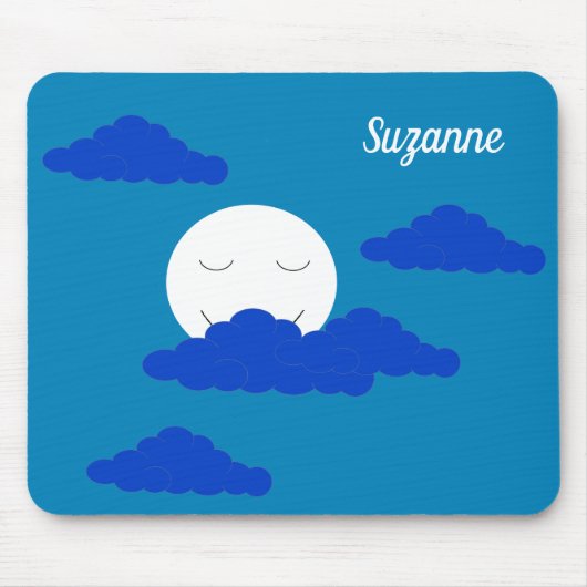Moon at Early Dusk: Blue マウスパッド (正面)