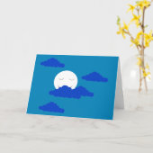 Moon at Early Dusk: Blue Blank カード (黄色い花)