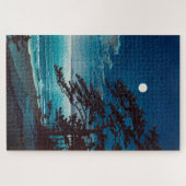 Moon at Ninomiya Beach, Hasui Kawase ジグソーパズル (横)