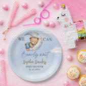Moon Bear Baby Shower Paper Plates ペーパープレート (パーティー)