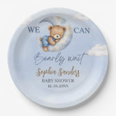 Moon Bear Baby Shower Paper Plates ペーパープレート (正面)