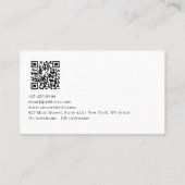 Moon & BirdsロゴデザインQRコードビジネスカード 名刺 (裏面)