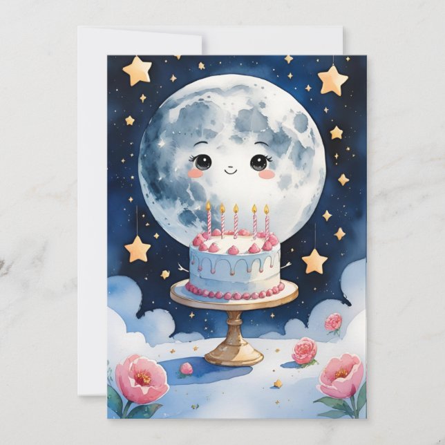 Moon Birthday Card (正面)