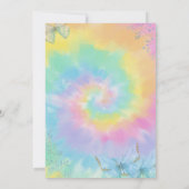 Moon Butterflies Tie Dye Baby Shower  招待状 (裏面)