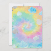 Moon Butterfly Stars & Clouds Tie Dye Baby Shower 招待状 (裏面)